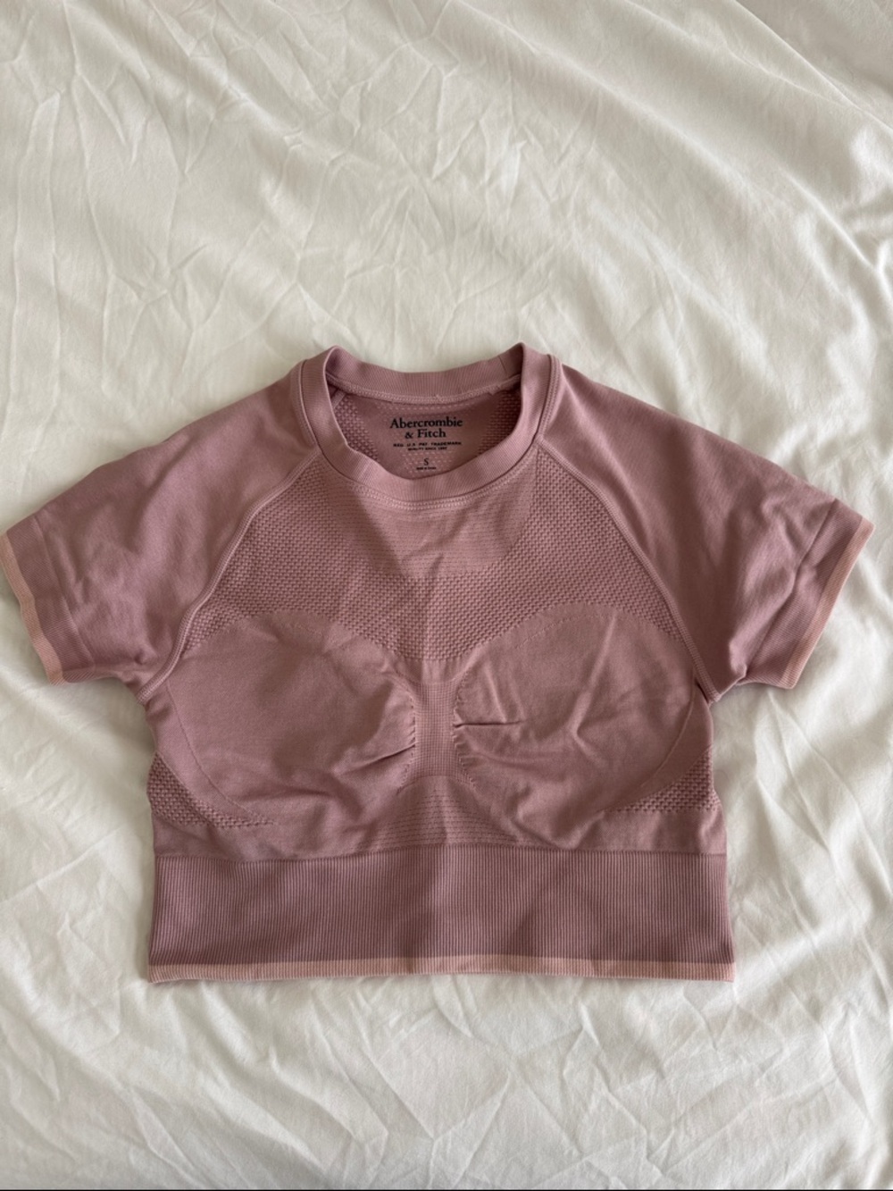 Abercrombie & Fitch Dusty Rose Seamless Crop Top
